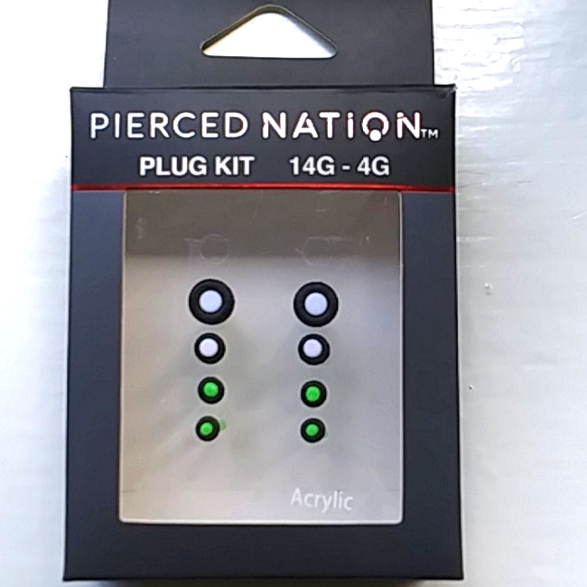 Pierced Nation Plug Kit 14-8g *As Is*